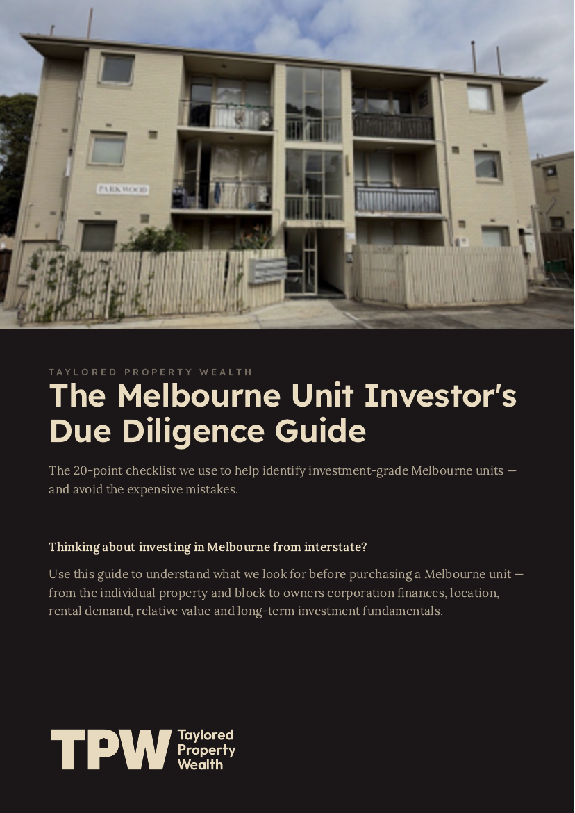 The Melbourne Unit Investor's Due Diligence Guide cover